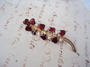 画像6: 深紅☆ペーストガラスのブローチ