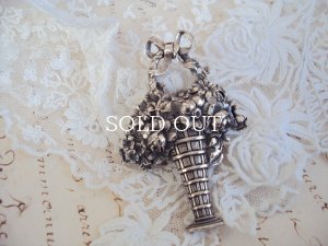 画像2: シルバー☆花かごブローチ